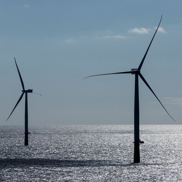 Windkraftanlage im Meer